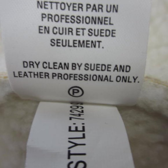 Reitman's Iridescent Ivory Faux Suede Sherpa Lined Raw Edge Vest Size 16 - Picture 11 of 11